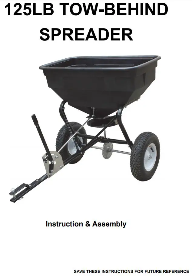 ytilnternational 125LB Tow-Behind Spreader