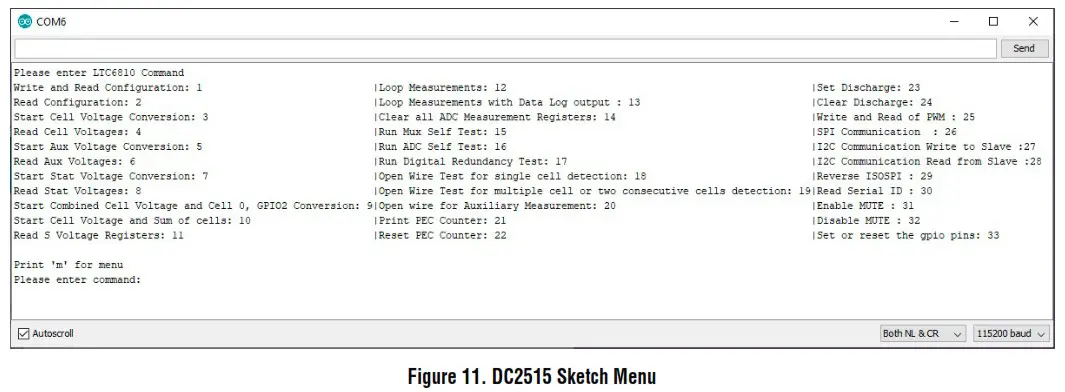 ANALOG DEVICES LTC6810 1 6 Channel Battery Stack Monitor DC2515B - Serial Monitor 2