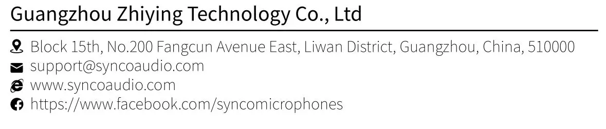 SYNCO CMIC-V10 Small-Diaphragm Condenser Microphone - contact details