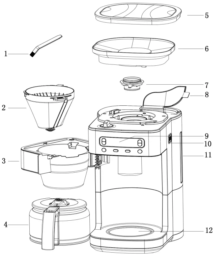 H Koenig MGX90 Programmable Coffee Maker - PRODUCT OVERVIEW