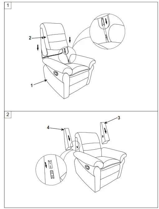 COSTWAY HV10010 Recliner Chair - PART LIST 5