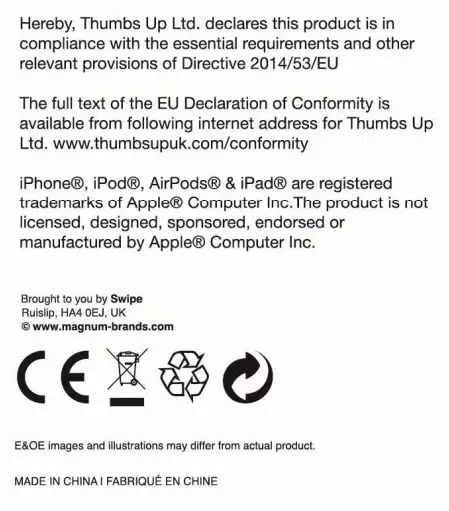 swipe CP12 Wireless Fast Charger User Guide - Certified icon