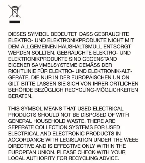 swipe CP12 Wireless Fast Charger User Guide - Disposal icon