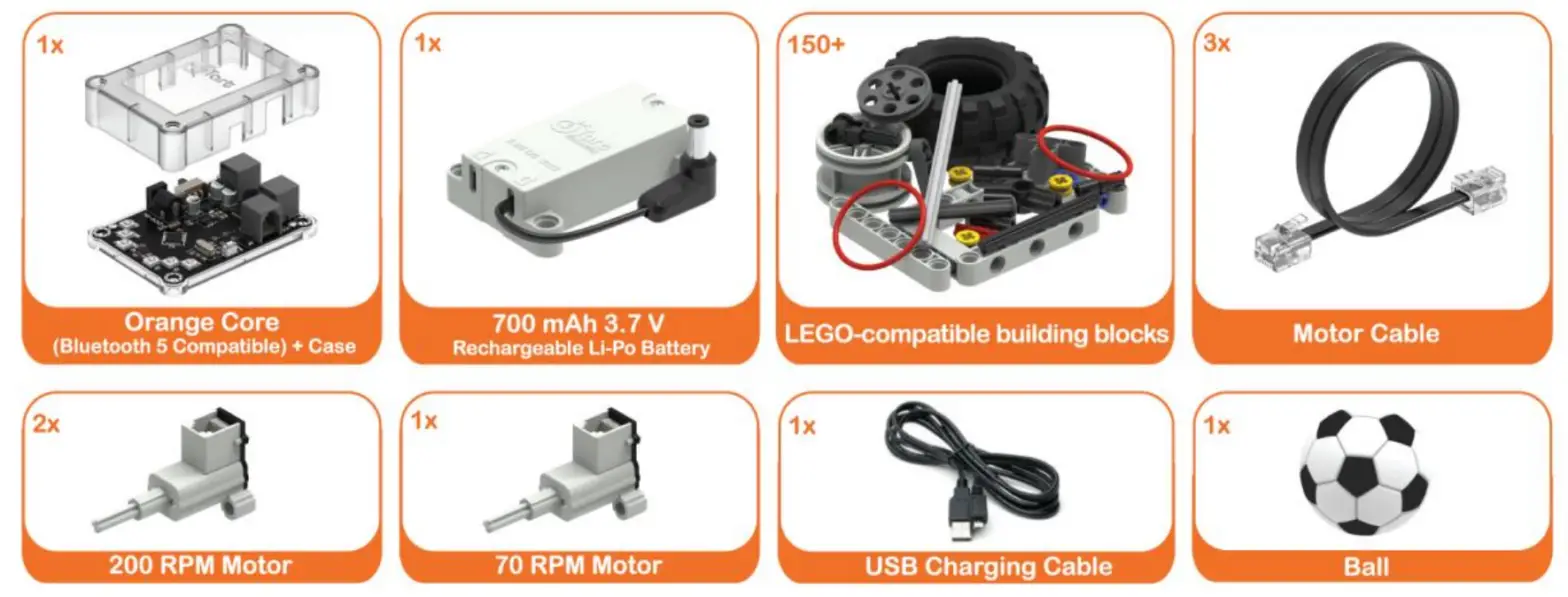 Tart Robotics Orange Tart Educational Soccer Robot - Box
