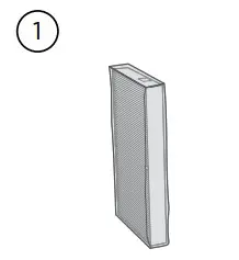 Midea AMS150 PB Bladeless Dc Fan Air Purifier - Filter replacement