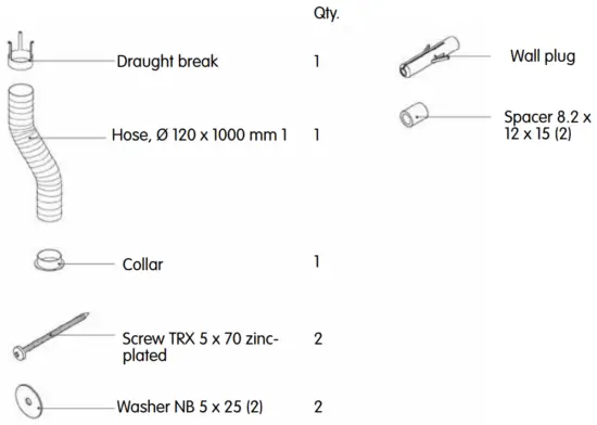 ELVITA CTS1195V Drying Cabinet - INSTALLATION KIT
