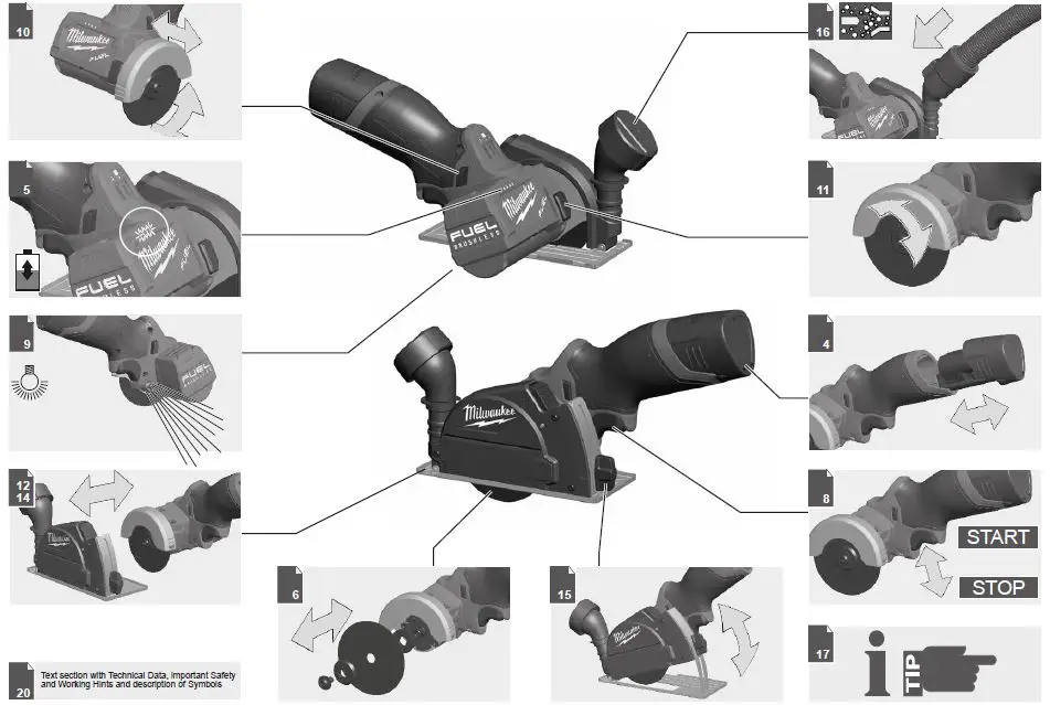 milwaukee M12 FCOT FUEL Cut-Off Tool FIG 1