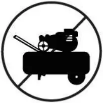 Do not use an air compressor