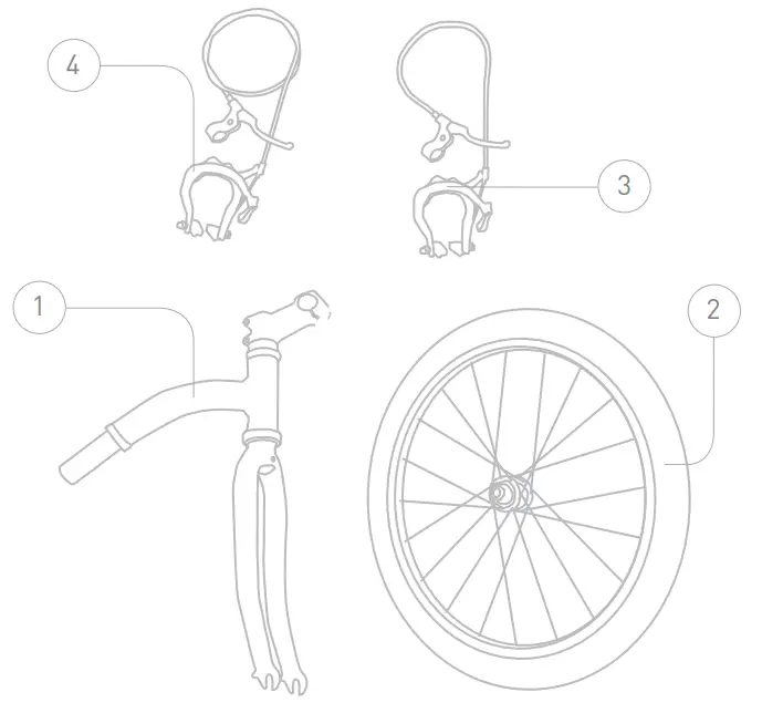 BURLEY BURPLTR Plus Trailercycle Bike Conversion Kit - fig