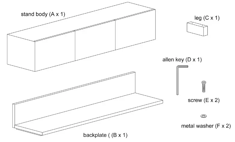 thdstatic 4bc931eb TV STAND Extendable Media Console - Parts List