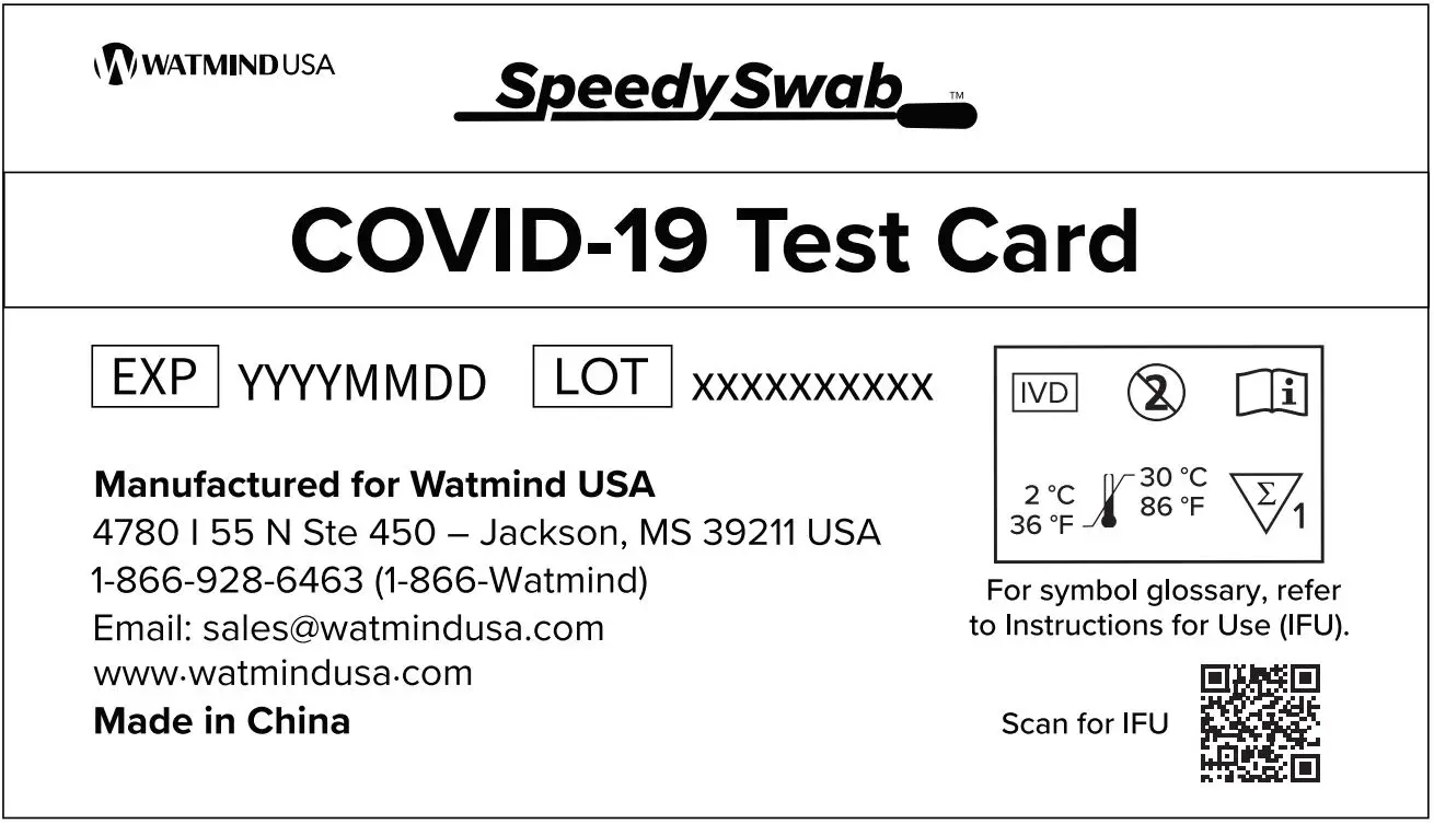Speedy Swab Rapid COVID-19 Antigen Self-Test Instruction Manual - Covid 19 Test Card