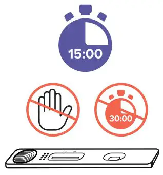 Speedy Swab Rapid COVID-19 Antigen Self-Test Instruction Manual - Set the timer and read