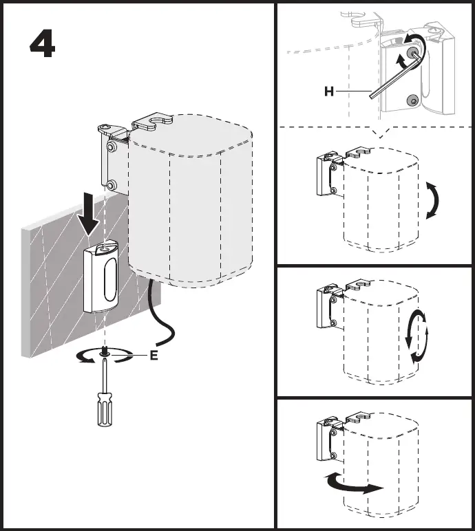 NorStone SB-631 Rotative Wall Mount for Sonos One 06