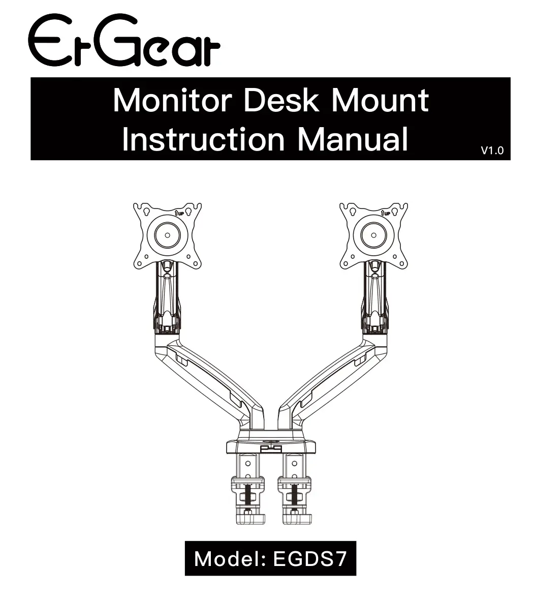 ERGEAR Monitor Desk Mount Instruction Manual