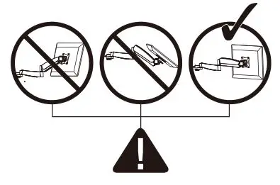 ERGEAR Monitor Desk Mount - Adjust Gas Spring Tension Warning