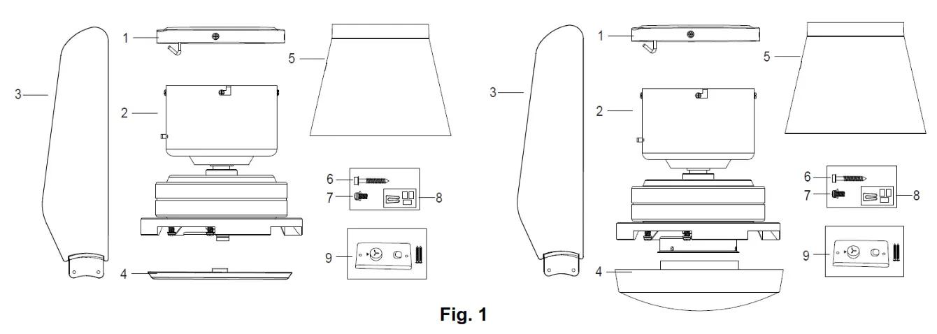 LUCCI 213002 Airfusion Aria CTC Ceiling Fan - Fig. 1