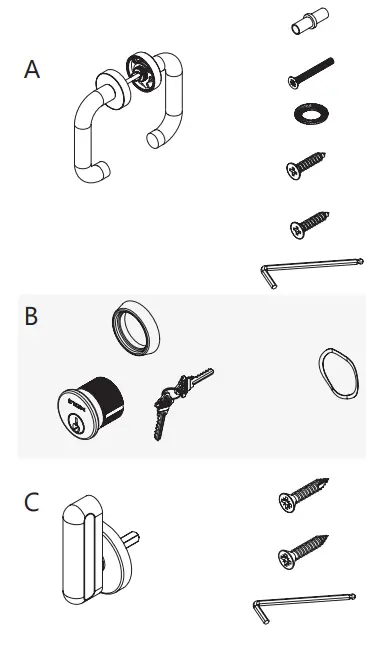 INOX-=PD97ES-Electrified-Mortise-Lockset-for-Sliding-Door-FIG-1