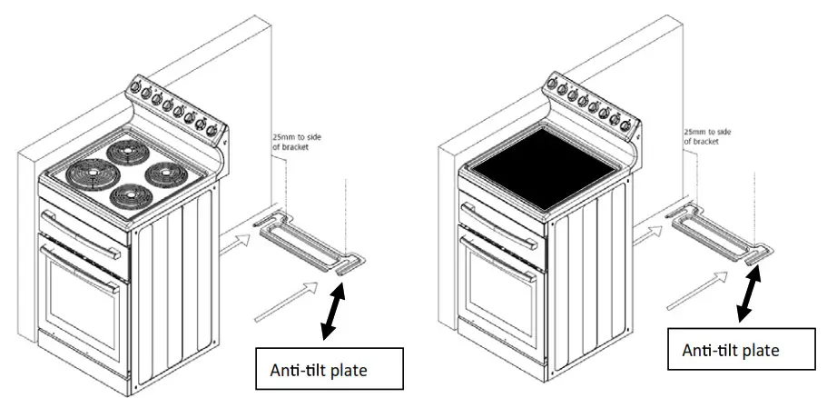 VOGUE 310121 Freestanding Oven - Installing your new cooker 4