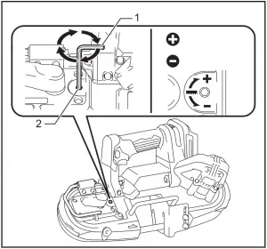 Adjusting blade track