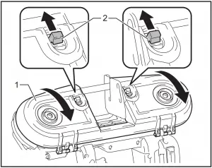 Installing or removing the band saw blade - 2