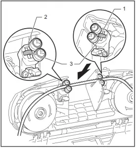 Installing or removing the band saw blade - 4