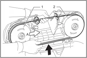 Installing or removing the band saw blade - 5