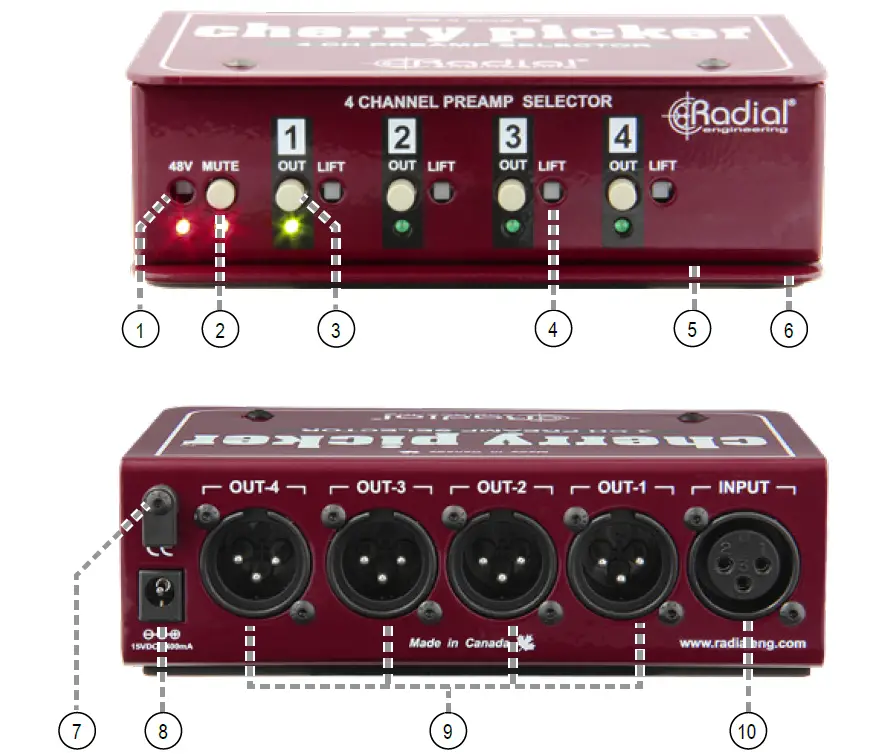 Radial engineering Cherry Picker MICLINE SWITCHER fig (3)