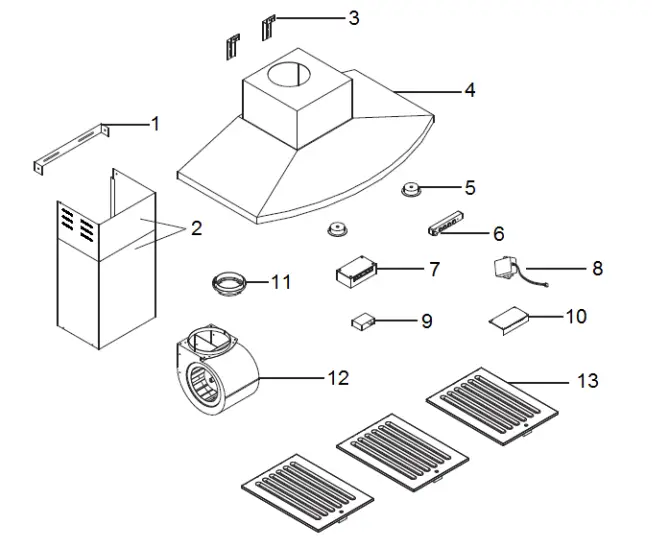 WINDSTER RA-239036SS Stainless Steel Wall Hood - fig 3