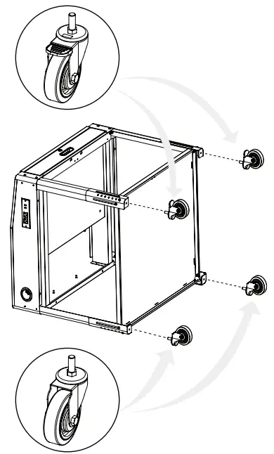 LUXOR DTWS002 Shop Desk w Pigeonhole Bin Unit - FIG 5