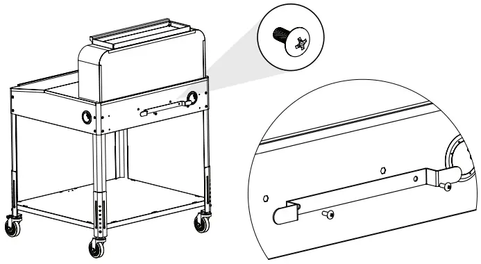 LUXOR DTWS002 Shop Desk w Pigeonhole Bin Unit - FIG 7