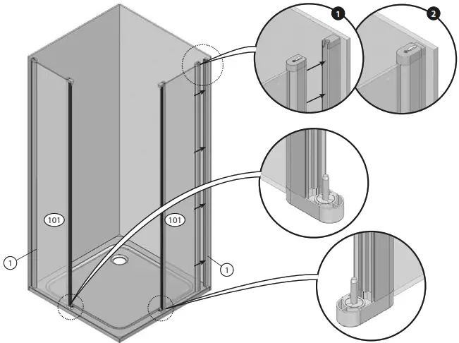RAVAK CRV2-100 Shower Cabin - 14