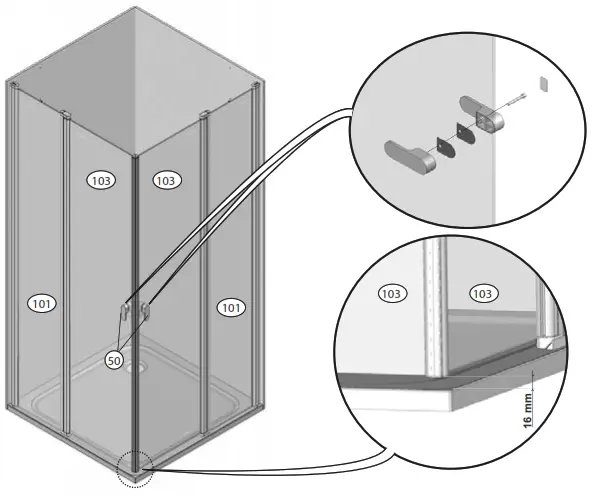 RAVAK CRV2-100 Shower Cabin - 16