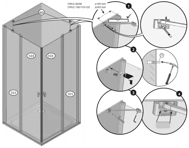 RAVAK CRV2-100 Shower Cabin - 17