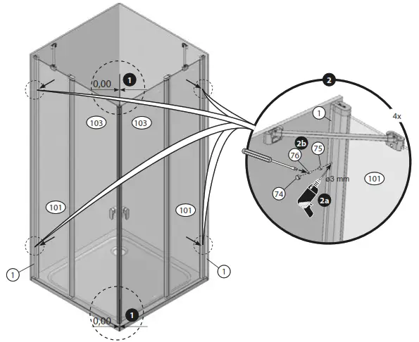 RAVAK CRV2-100 Shower Cabin - 19