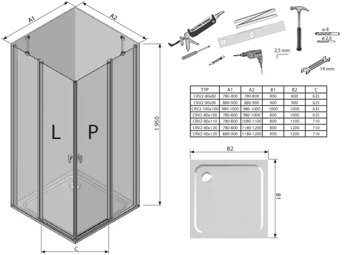RAVAK CRV2-100 Shower Cabin - 2