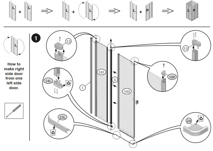 RAVAK CRV2-100 Shower Cabin - 5