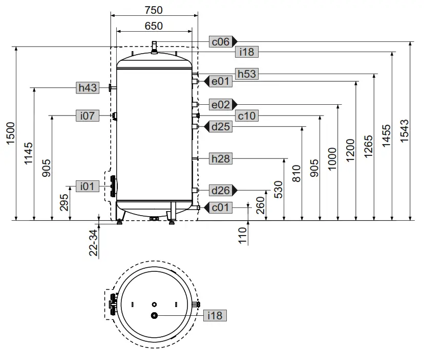 STIEBEL ELTRON SB-VS Series Solar DHW Cylinders - coil
