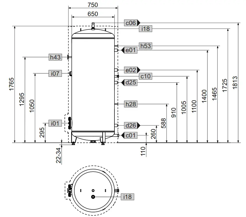 STIEBEL ELTRON SB-VS Series Solar DHW Cylinders - connections23