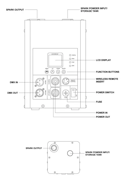 ColorKey CKU-7700 Dazzler FX Cold Spark Machine - 1