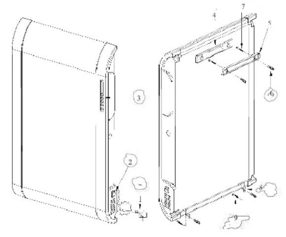 DOMO DO7315M Convector - Electricity cable