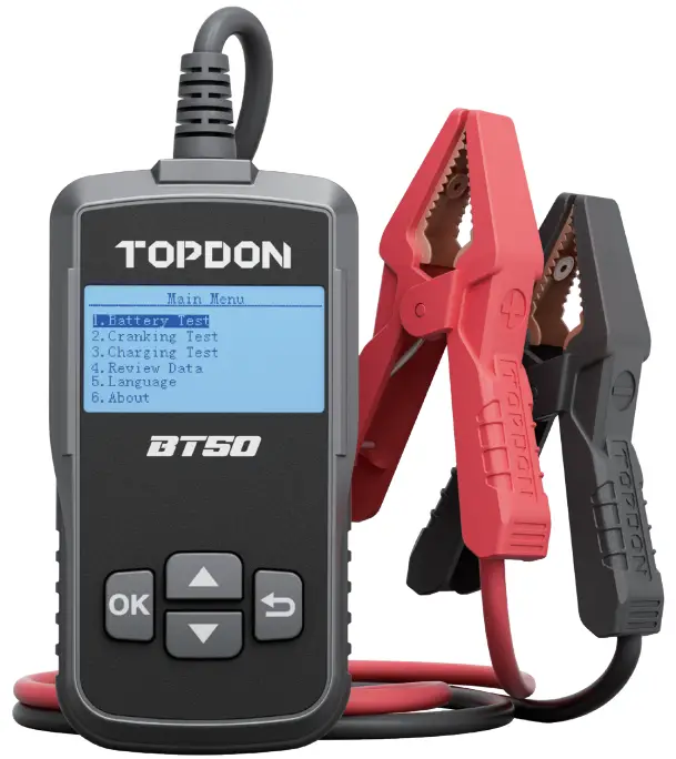 TOPDON BT50 12V Battery Tester 100-2000 CCA