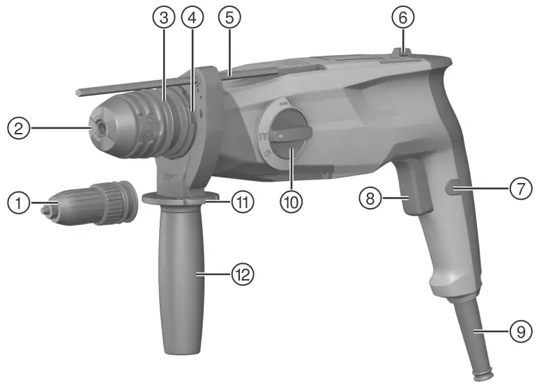 HILTI TE 3-ML Corded SDS Plus Rotary Hammer fig 1