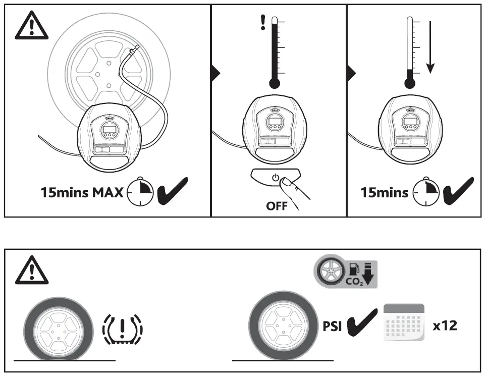 RING RTC600 Digital Tyre Inflator with Auto Stop and LED Light 2
