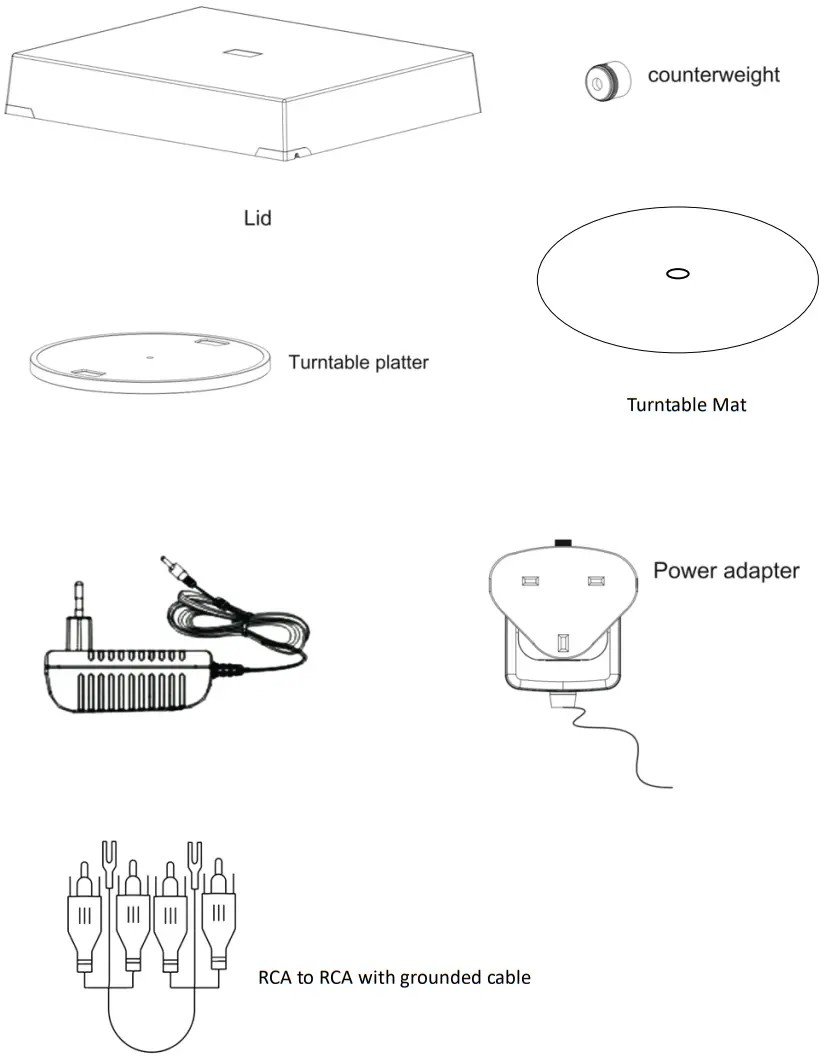 BLUE AURA Blackline PG2 Turntable - Figure 1