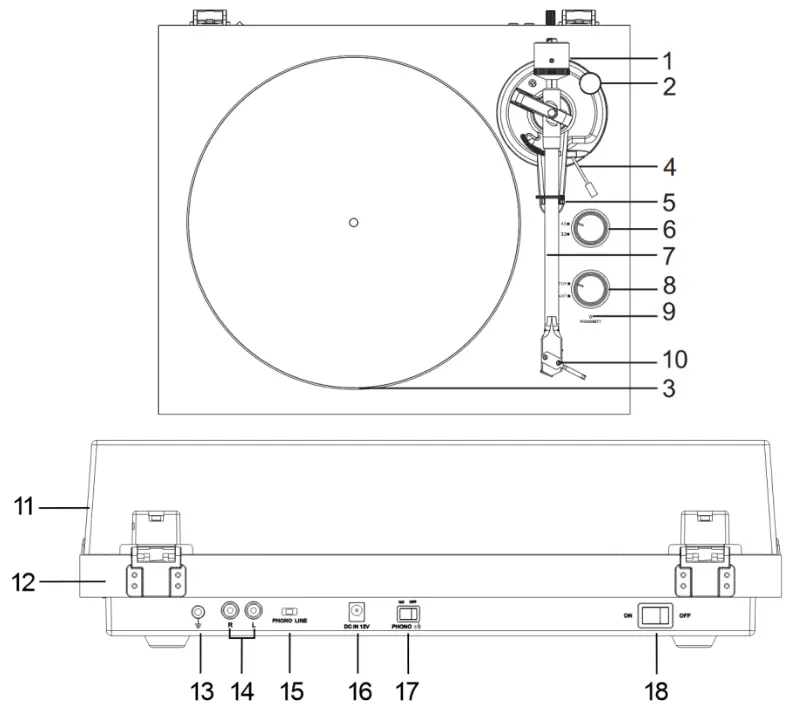 BLUE AURA Blackline PG2 Turntable - Figure 2