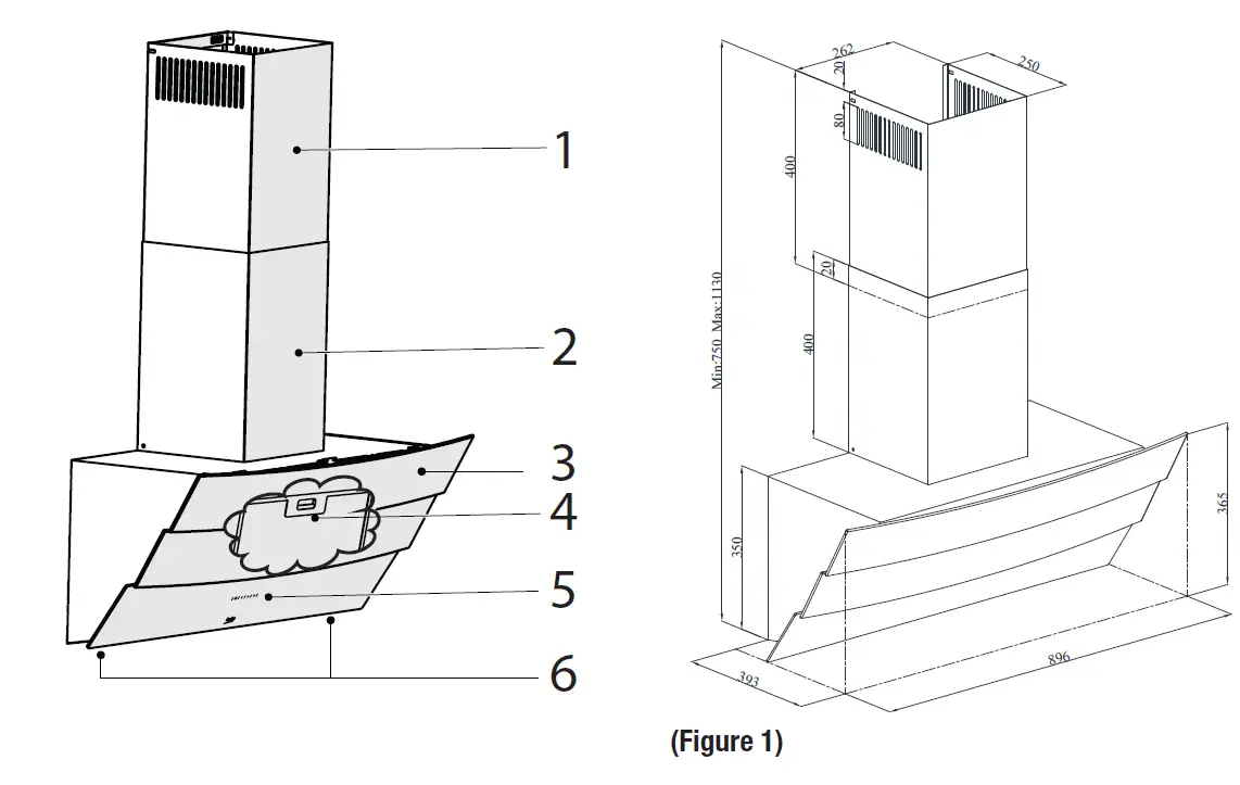 beko-HCA92640BH-Cooker-Hood-fig-1