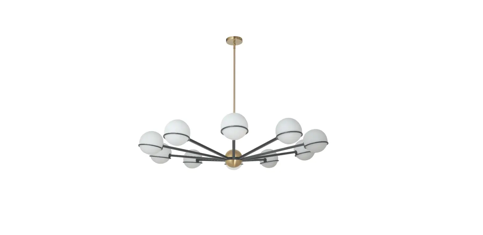 Dainolite Sof-5010c Sofia 10-light Aged Brass Modern/contemporary Chandelier Instruction Manual