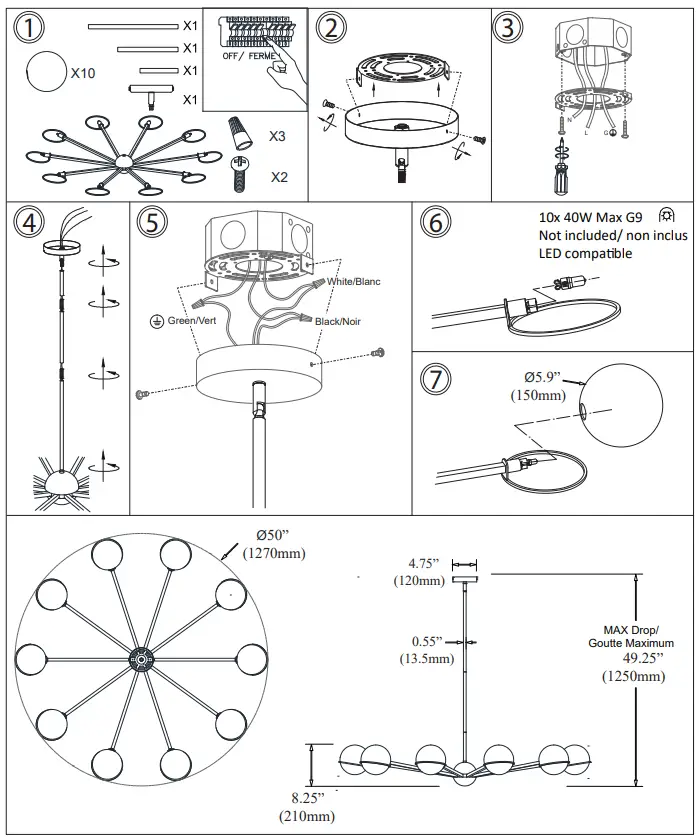 Dainolite-SOF-5010C-Sofia-10-Light-Aged-Brass-Modern-Contemporary-Chandelier-FIG-1