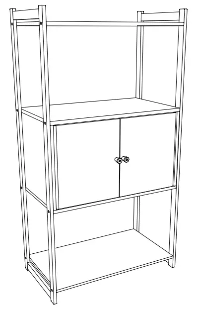 COSTWAY JV10332NA Bamboo Storage Cabinet