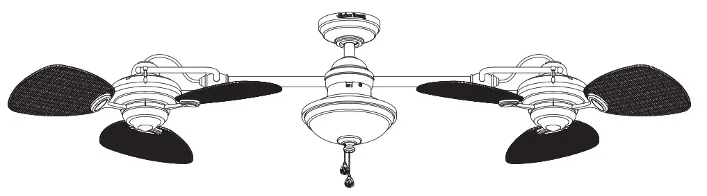Harbor Breeze L0982 CORB Twin Breeze II Indoor Outdoor Ceiling Fan